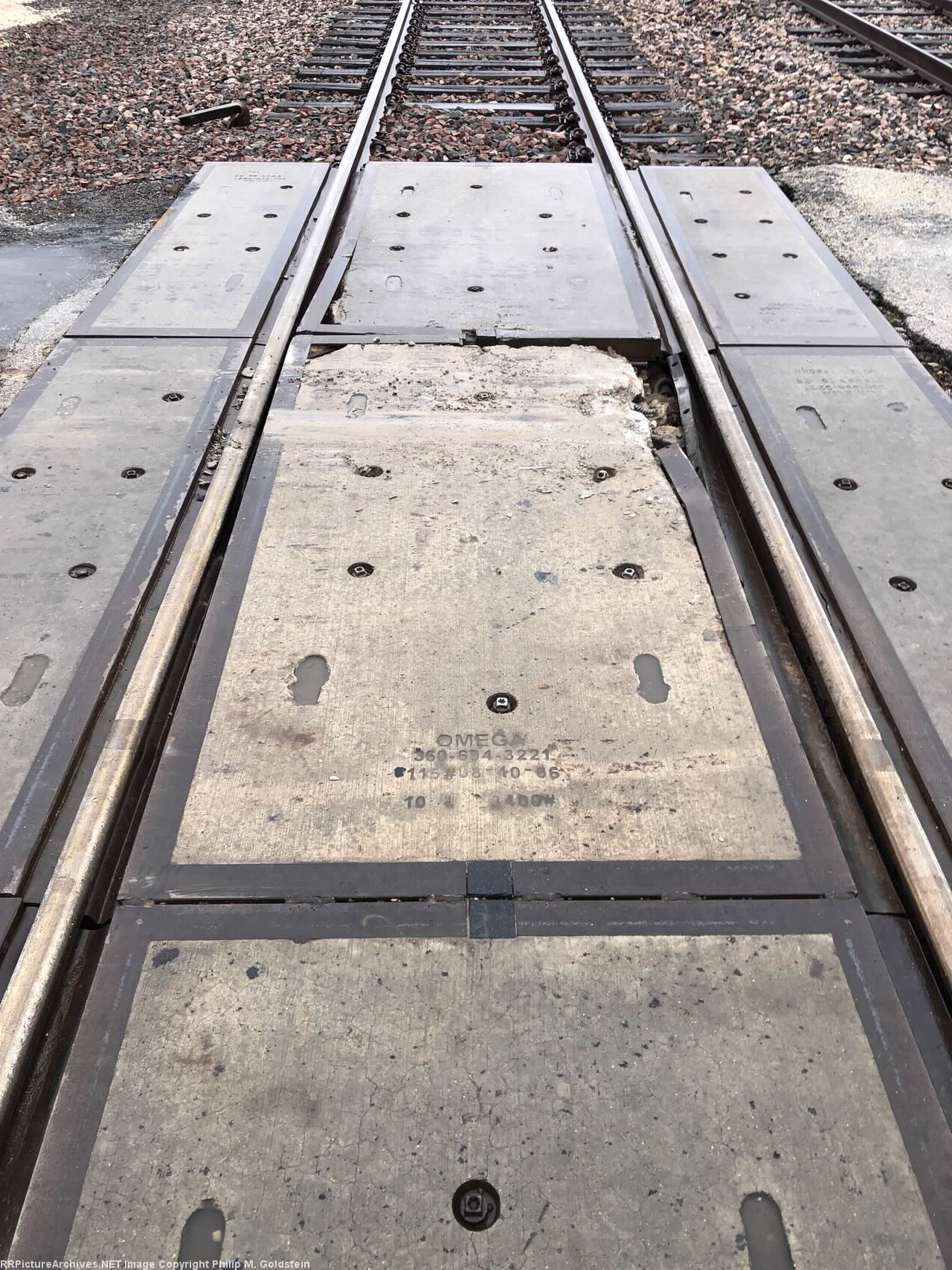 Another view of the roached crossing panels